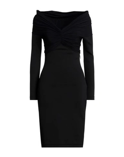 Shop Burberry Woman Mini Dress Black Size 8 Polyester, Elastane