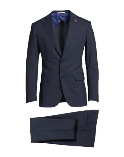 Shop Pal Zileri Man Suit Midnight Blue Size 48 Polyester, Wool, Elastane