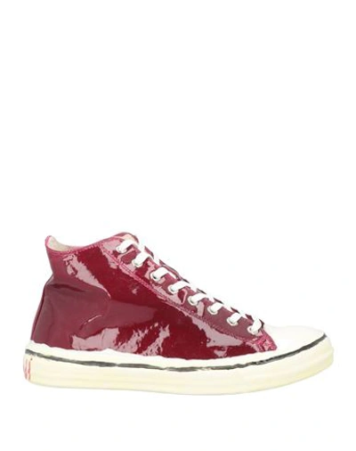 Shop Marni Woman Sneakers Burgundy Size 7 Textile Fibers In Red
