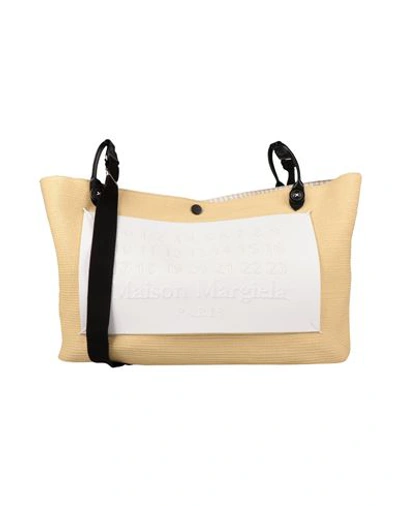 Shop Maison Margiela Woman Cross-body Bag Sand Size - Textile Fibers In Beige