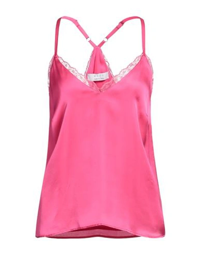 Shop Kaos Woman Top Fuchsia Size 10 Viscose In Pink