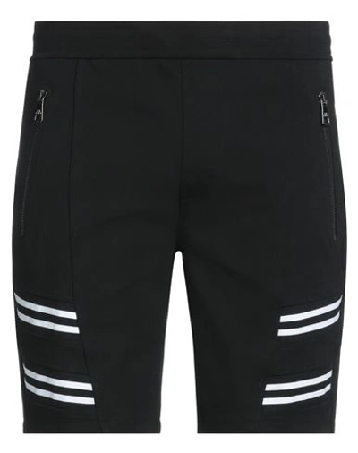 Neil Barrett Man Shorts & Bermuda Shorts Black Size Xxl Viscose, Polyamide, Elastane In Black