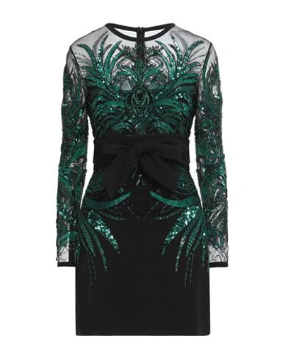 Shop Elie Saab Woman Mini Dress Black Size 6 Silk, Viscose, Acetate, Elastane