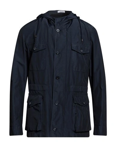 Shop Boglioli Man Jacket Midnight Blue Size 38 Polyamide, Cotton