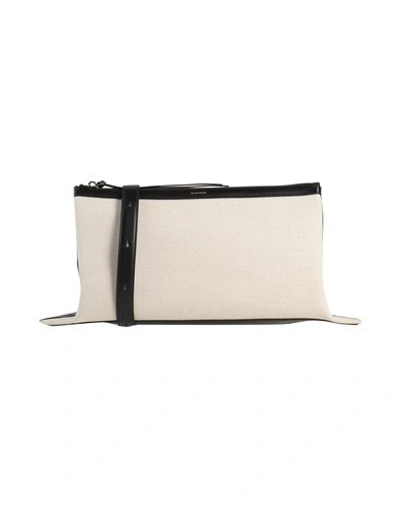 Shop Jil Sander Woman Cross-body Bag Beige Size - Textile Fibers, Soft Leather