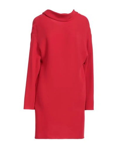 Shop Valentino Garavani Woman Mini Dress Red Size 6 Silk