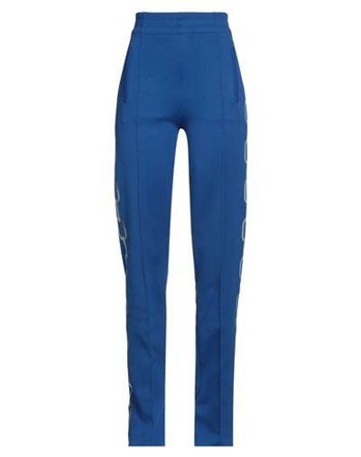 Shop Burberry Woman Pants Bright Blue Size M Viscose, Polyester, Polyamide, Elastane