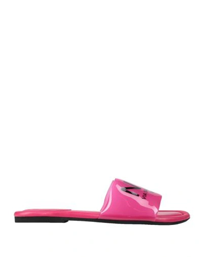 Shop N°21 Woman Sandals Fuchsia Size 7 Latex In Pink