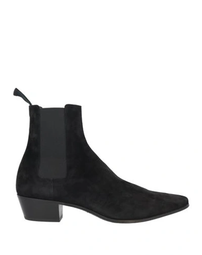 Shop Saint Laurent Man Ankle Boots Black Size 9 Soft Leather