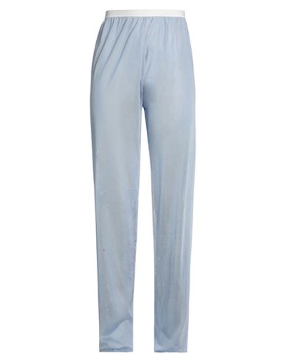 Maison Margiela Woman Pants Sky Blue Size L Viscose In Blue