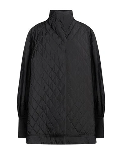 Shop Jil Sander Woman Coat Black Size 8 Viscose