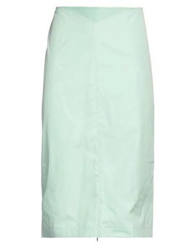 Shop N°21 Woman Midi Skirt Light Green Size 8 Cotton