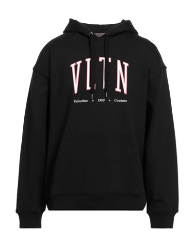 Valentino Garavani Man Sweatshirt Black Size Xxl Cotton In Black