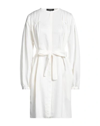Shop Rochas Woman Mini Dress Ivory Size 8 Rayon, Linen In White
