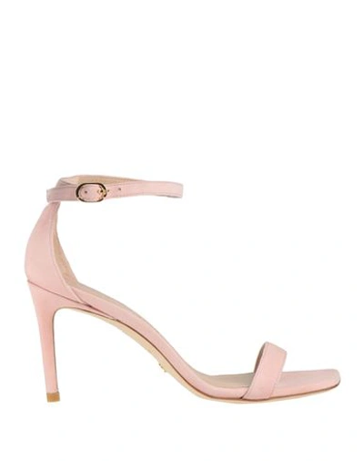 Shop Stuart Weitzman Woman Sandals Light Pink Size 7.5 Soft Leather