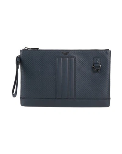 Shop Bally Man Handbag Midnight Blue Size - Soft Leather