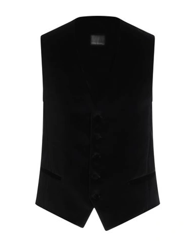 Shop Carlo Pignatelli Man Tailored Vest Black Size 42 Cotton