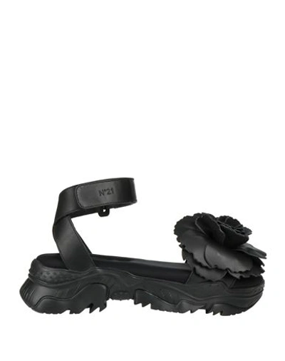 Shop N°21 Woman Sandals Black Size 8 Soft Leather