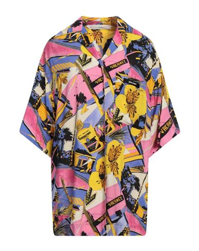 Shop Palm Angels Woman Shirt Pink Size 8 Viscose, Polyester