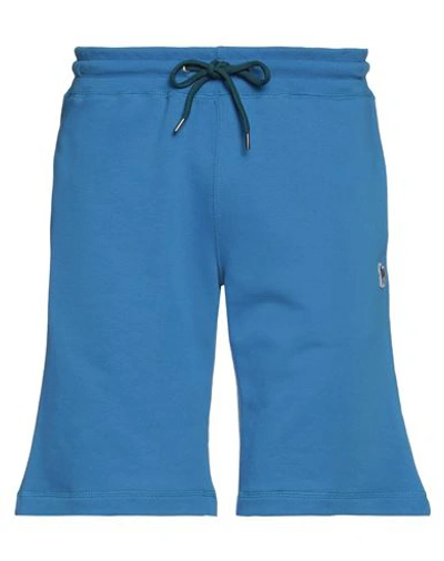 Shop Ps By Paul Smith Ps Paul Smith Man Shorts & Bermuda Shorts Azure Size L Cotton In Blue