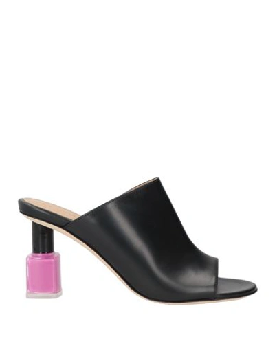 Shop Loewe Woman Sandals Black Size 7 Soft Leather
