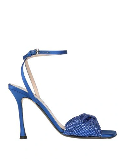 Shop N°21 Woman Sandals Blue Size 8 Polyester
