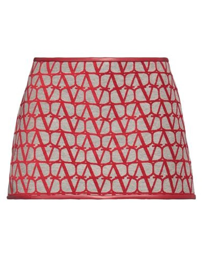Shop Valentino Garavani Woman Shorts & Bermuda Shorts Red Size 6 Polyester, Cotton, Viscose, Lambskin