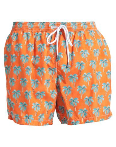 Shop Barba Napoli Man Swim Trunks Orange Size Xxl Polyester