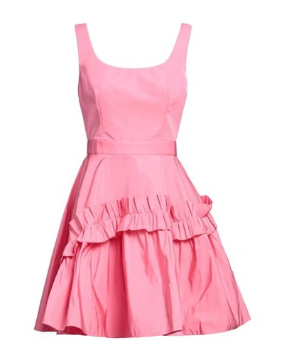 Shop Alexander Mcqueen Woman Mini Dress Fuchsia Size 6 Polyester In Pink
