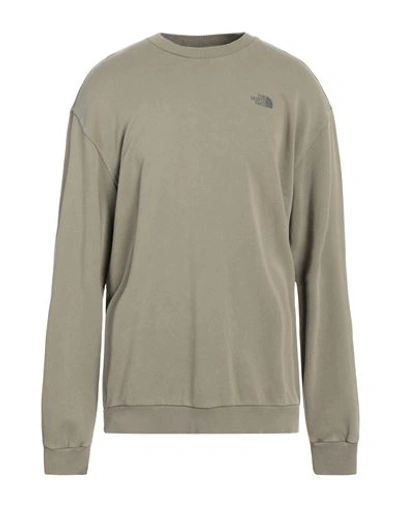 Shop The North Face Man Sweatshirt Military Green Size L Cotton