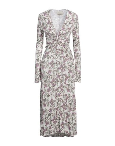 Shop Isabel Marant Woman Maxi Dress Ivory Size 8 Viscose, Silk In White
