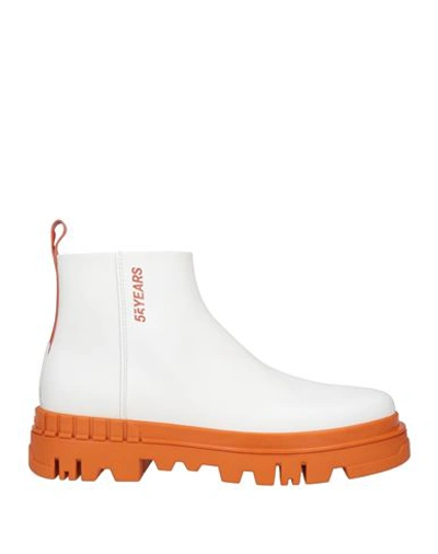 Shop Santoni Man Ankle Boots White Size 9 Soft Leather