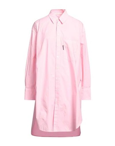 Shop Palm Angels Woman Mini Dress Pink Size 6 Cotton