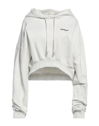 Shop Off-white Woman Sweatshirt White Size M Cotton, Elastane