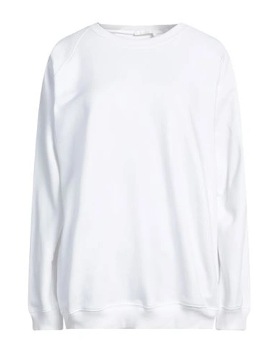 Shop Chloé Woman Sweatshirt White Size L Cotton, Elastane