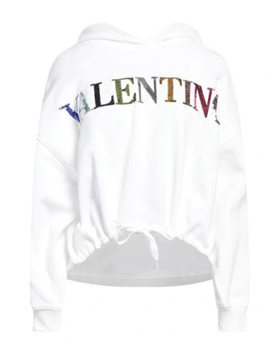 Shop Valentino Garavani Woman Sweatshirt White Size Xs Cotton, Elastane, Viscose, Polyester