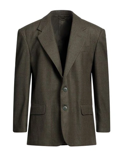 Shop Valentino Garavani Man Blazer Military Green Size 42 Wool, Cashmere, Polyamide