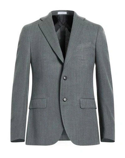 Shop Boglioli Man Blazer Slate Blue Size 40 Wool, Polyamide, Silk