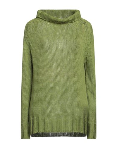 Shop Shirtaporter Woman Turtleneck Acid Green Size 4 Cotton