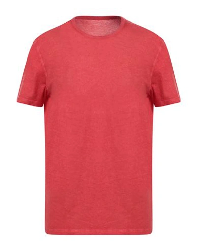 Shop Majestic Filatures Man T-shirt Tomato Red Size M Cotton, Cashmere
