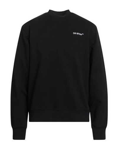 Shop Off-white Man Sweatshirt Black Size L Cotton, Elastane, Polyester