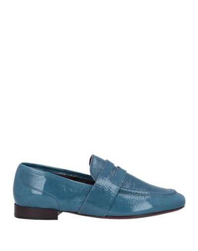 Shop Avril Gau Woman Loafers Slate Blue Size 8 Leather