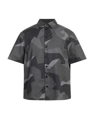 Shop Neil Barrett Man Shirt Lead Size Xl Cotton In Grey