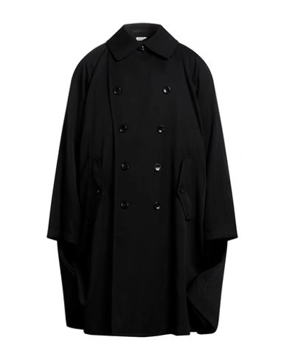 Shop Comme Des Garçons Man Overcoat & Trench Coat Black Size L Wool