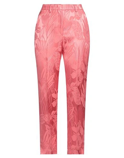 Shop Etro Woman Pants Coral Size 10 Viscose, Wool In Red