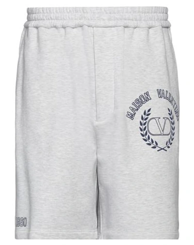 Shop Valentino Garavani Man Shorts & Bermuda Shorts Light Grey Size 34 Cotton