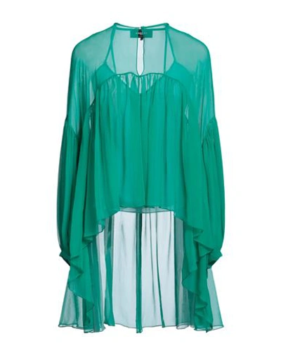 Rochas Woman Top Emerald Green Size 6 Silk In Green