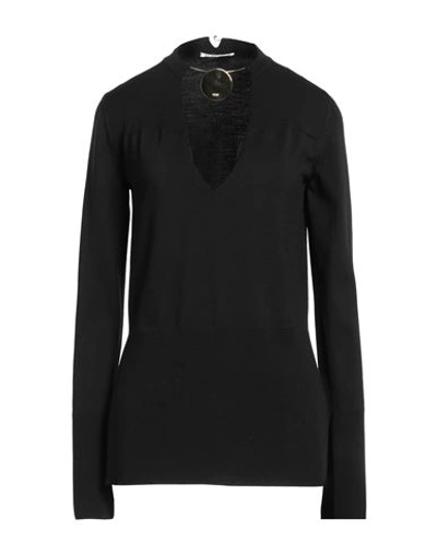 Jil Sander Woman Sweater Black Size 12 Virgin Wool In Black