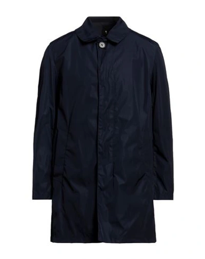 Shop Mackintosh Man Overcoat & Trench Coat Navy Blue Size 42 Polyamide