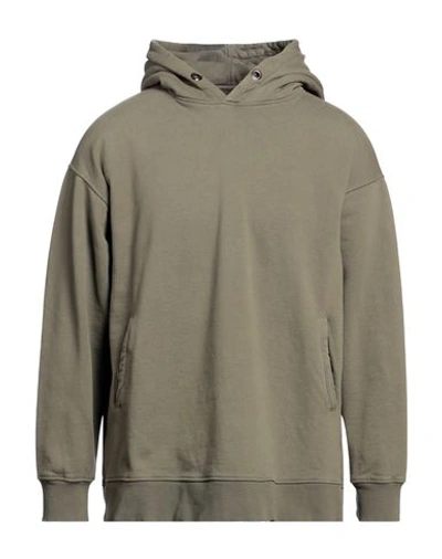 Shop Novemb3r Man Sweatshirt Military Green Size L Cotton